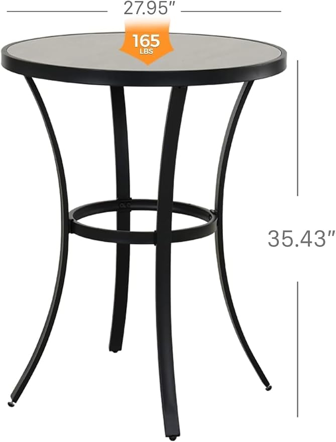 Grand patio 3-Piece Outdoor Swivel Bar Stools Set of 2 - Image 4
