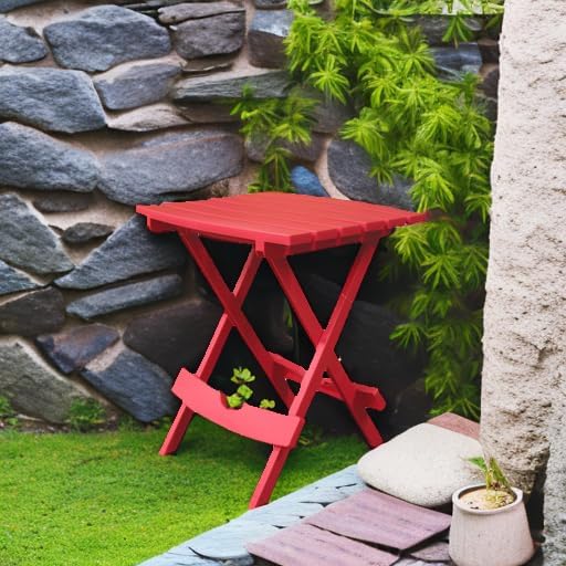 Adams Manufacturing 8500-26-3700 Plastic Quik-Fold® Side Table, Cherry Red - Image 5