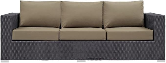 Modway Convene Wicker Rattan Outdoor Patio Sofa - Image 3