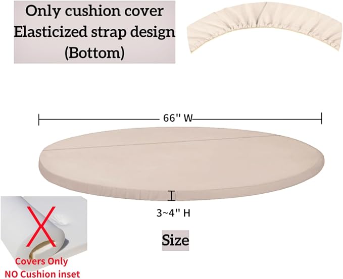 Outdoor Sunproof Waterproof Round Bed Cover, Replacement Patio Furniture Daybed - Image 2