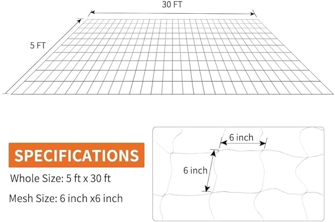 Tcamp Heavy-Duty Polyester Plant Trellis Netting 5 x 30ft - Image 3
