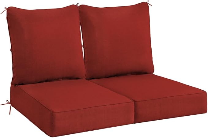 Sundale Outdoor Olefin Deep Seat Cushion Set of 2, Patio Chair Cushion and by SundaleOutdoor