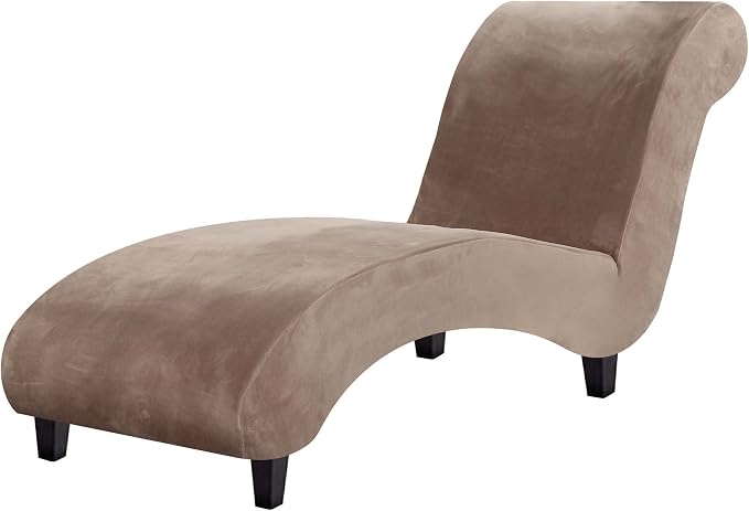 H.VERSAILTEX Chaise Lounge Cover Indoor Velvet Chaise Slipcover High Stretch by HVERSAILTEX