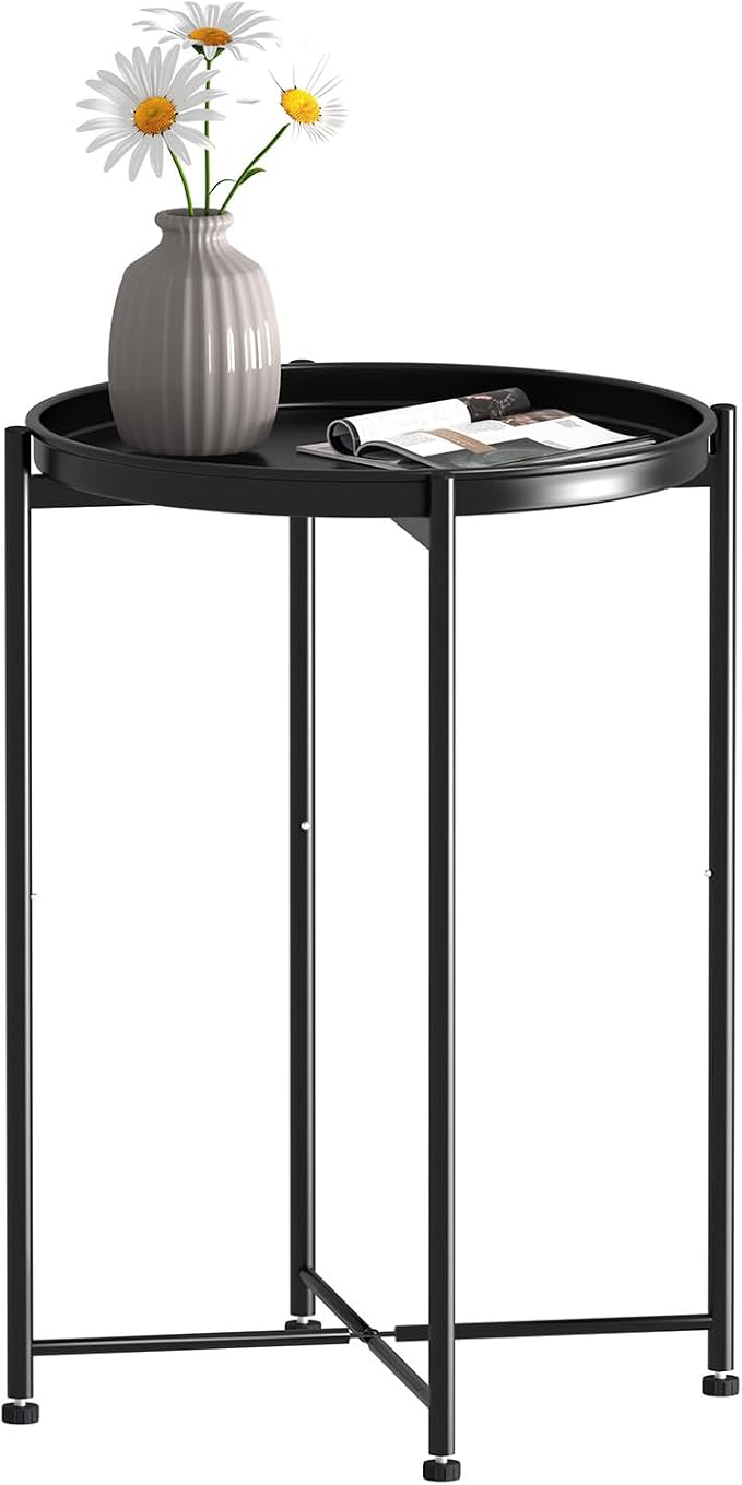Garden 4 you Small Side Table, Mini Round End Table, Tray Table - Image 7