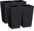 Hushee Set of 4 Tall Outdoor Planters 21 Inch Tall Tapered Square Planter by Hushee