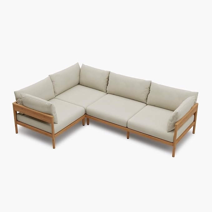 Acanva Modern Outdoor Patio Furniture Set, All-Weather Aluminium Conversation - Image 3