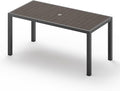 67" HDPS Outdoor Patio Dining Table, Aluminum-Edged Outdoor Dining Table by Vexwalx