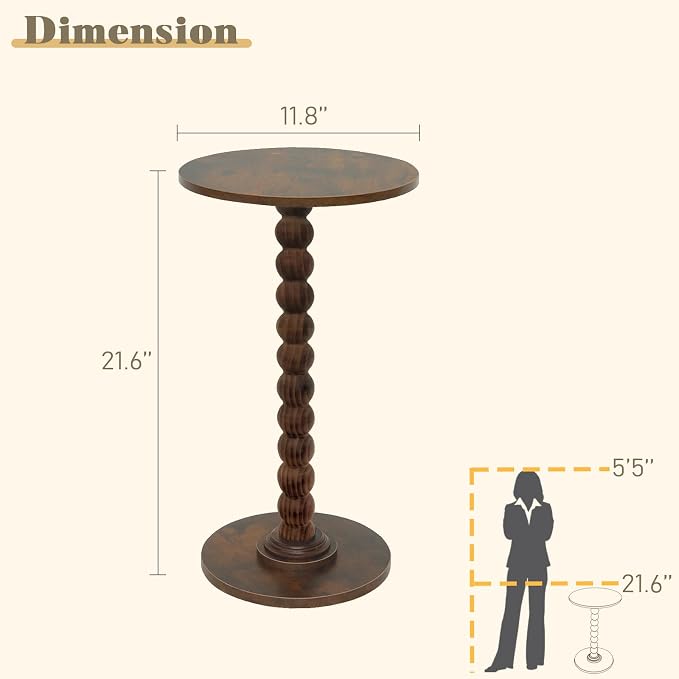 Round Side Table, Small Drink Table - Image 3