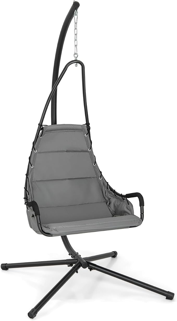 Giantex Hanging Chair with Stand, Hammock Swing Chair with Extra Large Padded - Image 9
