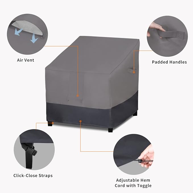 Easy-Going Outdoor Chair Cover Waterproof, Heavy Duty Patio Chair Cover - Image 4