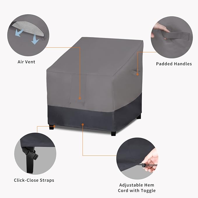 Easy-Going Outdoor Chair Cover Waterproof, Heavy Duty Patio Chair Cover - Image 4