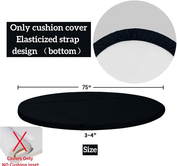 Outdoor Sunproof Waterproof Round Daybed Cover, Replacement Patio Furniture - Image 2
