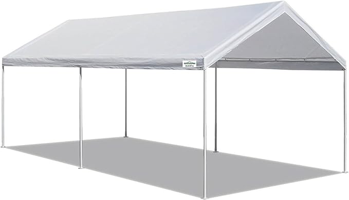 Caravan Canopy Powder Coated Heavy Duty Steel Frame Pop Up Carport by Unknown