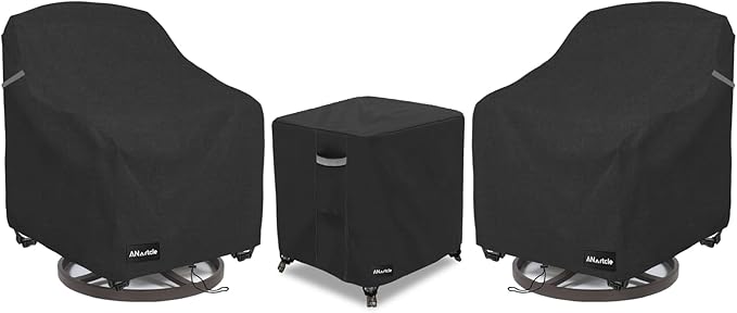 3 Pieces Patio Bistro Sets Cover, 600D Waterproof Heavy Duty Patio Furniture by PatioFurnitureCovers