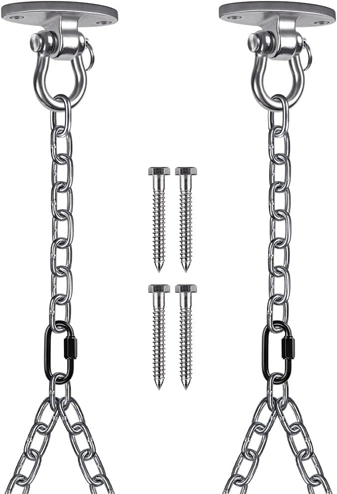 BeneLabel Set of 2 Heavy Duty Porch Swing Hanging Chain Kit, Hammock Hardware by BeneLabel