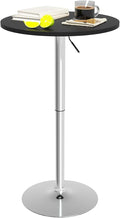 Adjustable Bar Table Cocktail Table Pub Drink Table, Hydraulic Small Round by BORGEBY