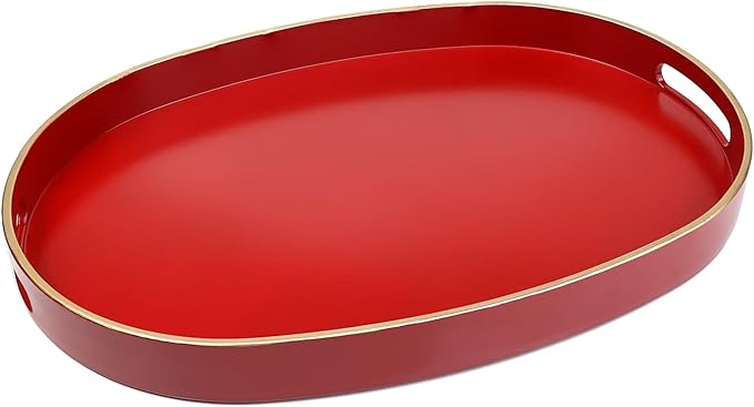 Spsyrine Red Plastic Serving Tray by Spsyrine