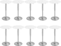 CLATINA Round Bar Pub Tables Set of 10, 26-36" Height Adjustable Bistro Table by CLATINA