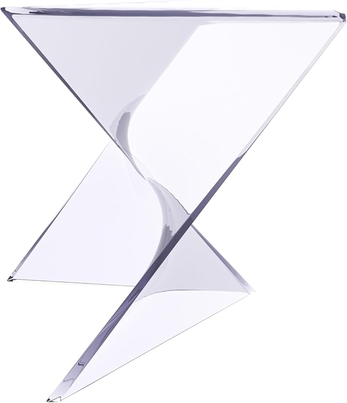 LeisureMod 15.75" Clear Stackable Plastic Side Table - Image 8