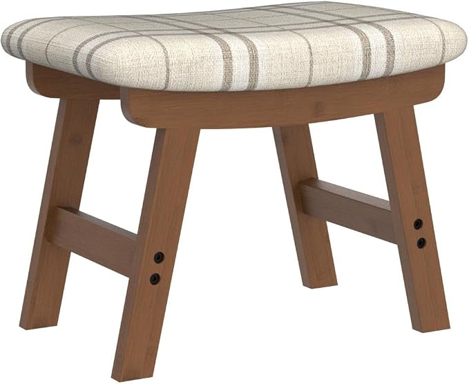 Foot Stools Ottoman, Small Foot Stool Ottoman, and Footstool, Wooden Foot Stool - Image 5