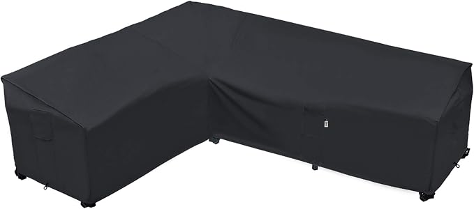 Heavy Duty Outdoor Sectional Sofa Cover, Lawn Patio Furniture Cover by Flexiyard
