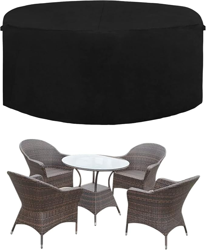 Easy-Going 600D Heavy Duty Round Patio Furniture Set Cover, Waterproof Outdoor by Easy-Going