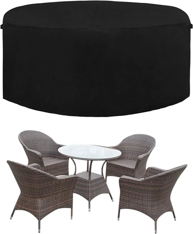 Easy-Going 600D Heavy Duty Round Patio Furniture Cover, Outdoor Table and Chair by Easy-Going