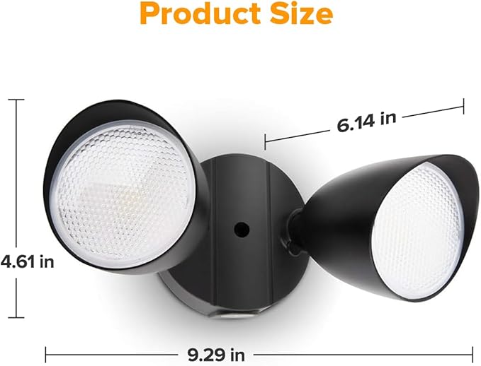 LUTEC 6222B-D2D 3500 Lumen 32 Watt Dusk to Dawn Dual-Head Flood Light Outdoor - Image 7