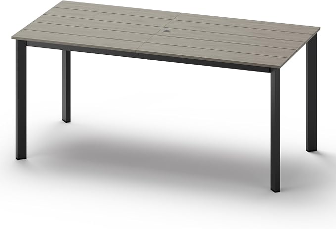 Outdoor Patio Dining Table, HDPS & Aluminum Outdoor Table by ComfCove