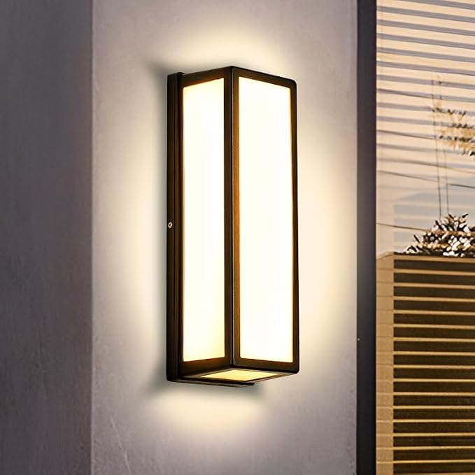 LANFU LED Aluminum Wall Sconce Waterproof Outdoor Wall Light, Modern Porch Wall by LANFUlampsandlights