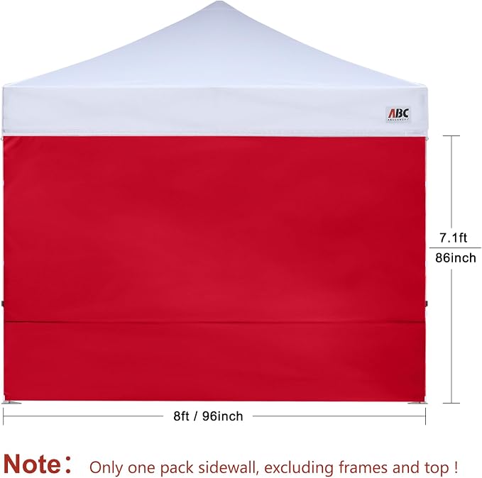 ABCCANOPY Instant Canopy SunWall 8x8 FT, 1 Pack Sidewall Only, No Frame or Top - Image 2