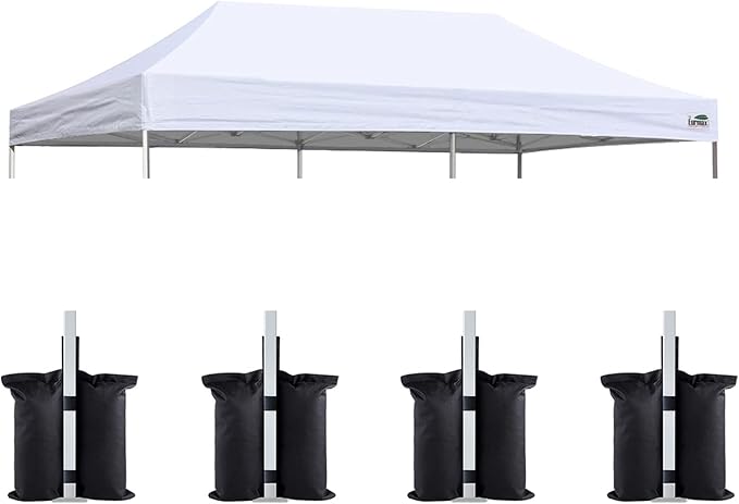 Eurmax USA 10x20 Pop Up Canopy Replacement Canopy Tent Top Cover, Instant by Eurmax