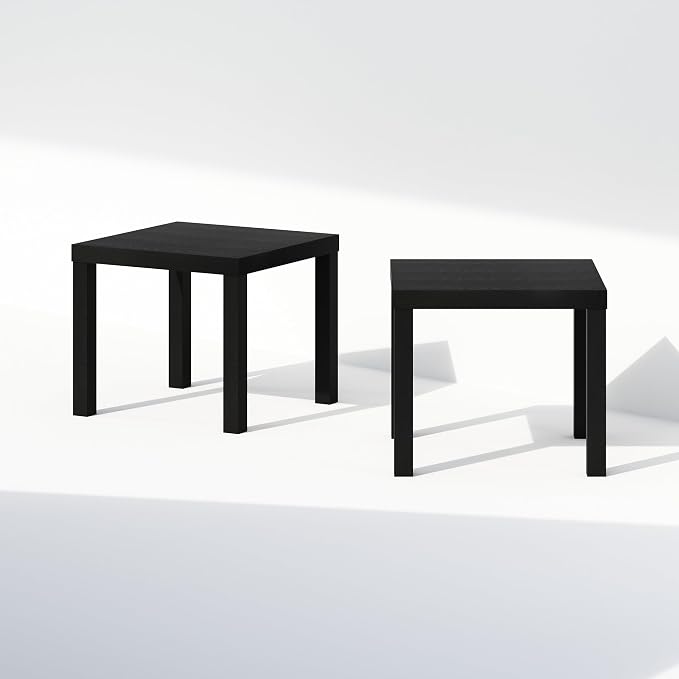 Furinno Classic Coffee Table Set of 2, Square Modern Coffee Table - Image 7