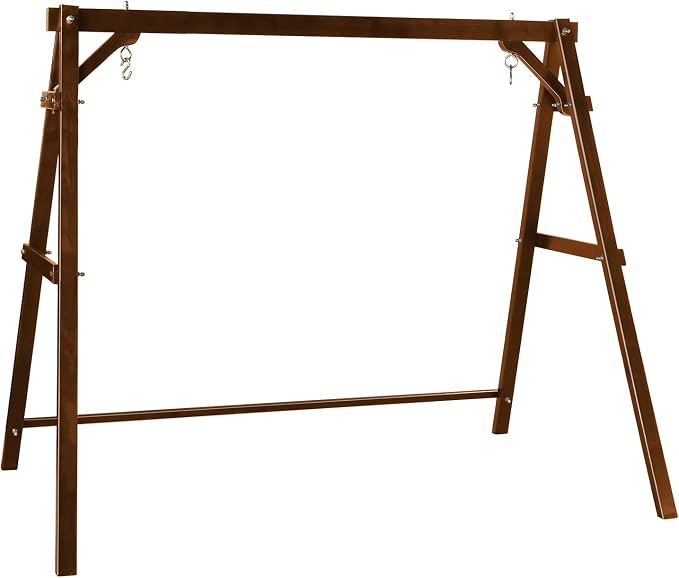 VINGLI 5FT Wooden Swing Frame, 660 LBS Heavy Duty A-Frame Porch Swing Stand by VINGLI