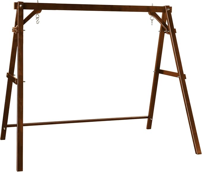 VINGLI Heavy Duty 660 LBS Wooden Swing Frame by VINGLI