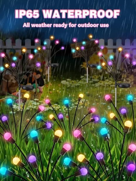 Albelt Easter Day Decorations Outdoor, 6 Pack Solar Firefly Lights Outdoor - Image 6