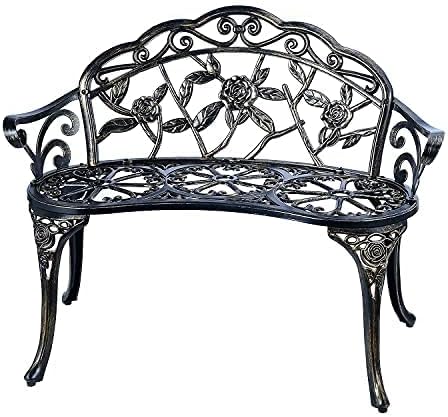 Mandolin Outdoor Park Garden Chair, All Chair Anti Rust Cast Aluminum Patio - Image 3