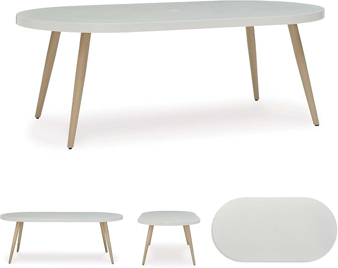 Signature Design by Ashley Seton Creek Casual Aluminum Outdoor Dining Table - Image 7