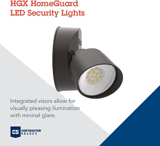 Lithonia Lighting HomeGuard 2-Light LED Outdoor Flood Lights, Wall or Ceiling - Image 4