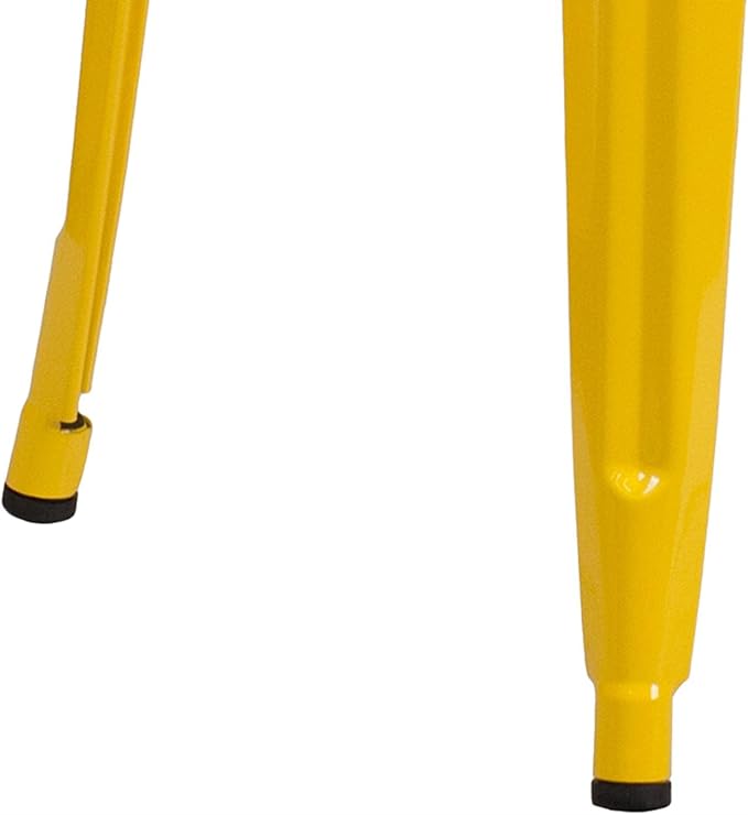 Flash Furniture Commercial Grade 30" High Backless Yellow Metal Indoor-Outdoor - Image 8