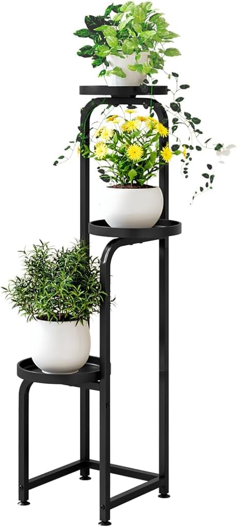 Plant Stand Indoor Outdoor 3 Tier Metal Plant Shelf by INGIORDAR
