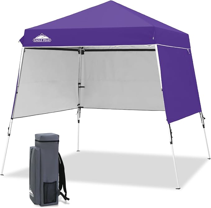 EAGLE PEAK Day Tripper 8x8 Aluminum Super-Lightweight Slant Leg Pop Up Canopy by EAGLEPEAK