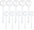 10 Pcs Clear Plant Watering Globes, Plastic Self-Watering Bulbs, Flower by -PlantWateringGlobes-