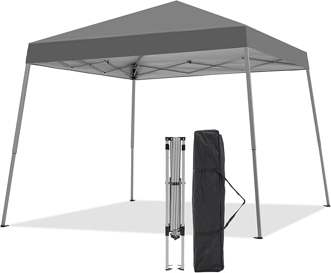 Canopy Tent, 10X10 FT Pop Up Canopy Outdoor Instant Tent Slant Legs by Oneofics