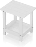 Outdoor Side Table with 2 Layers Storage Small Adirondack Square Side Tables by Unknown