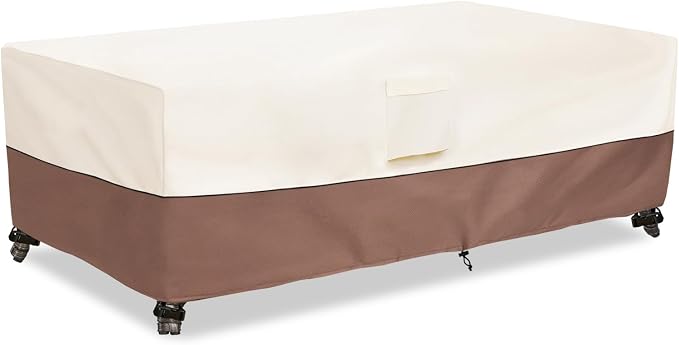 okcool Outdoor Coffee Table Cover, Waterproof Rectangular Patio Small Side by Okcool