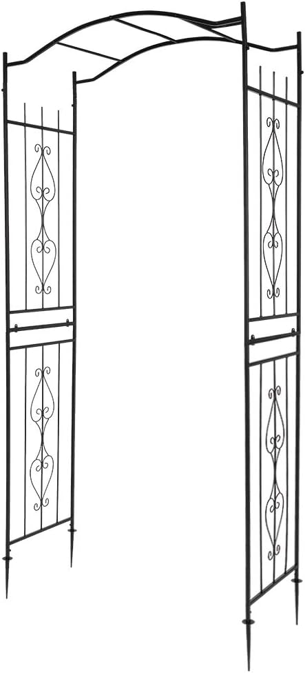 Outvita 7.5Ft Garden Arch Arbor, Steel Frame Stand Trellis, Arbour Archway by Outvita