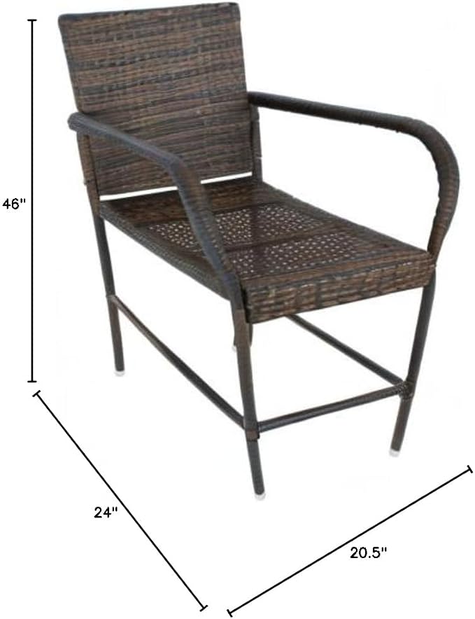 Nova Microdermabrasion Wicker Barstool Outdoor Patio Furniture Bar Stools All - Image 3