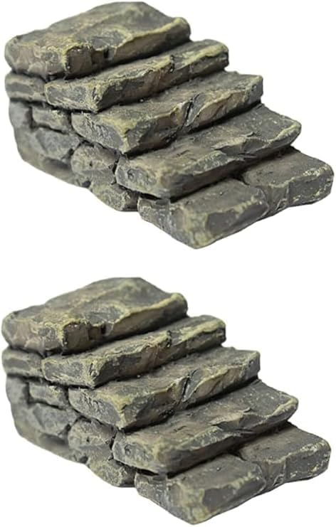 Mini Resin Bridge Stair Stone Straight Bridge Stairs Stone Steps Garden Fairy by Unknown