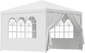 Smartxchoices 10' X 10' Outdoor White Waterproof Gazebo Canopy Tent by Smartxchoices